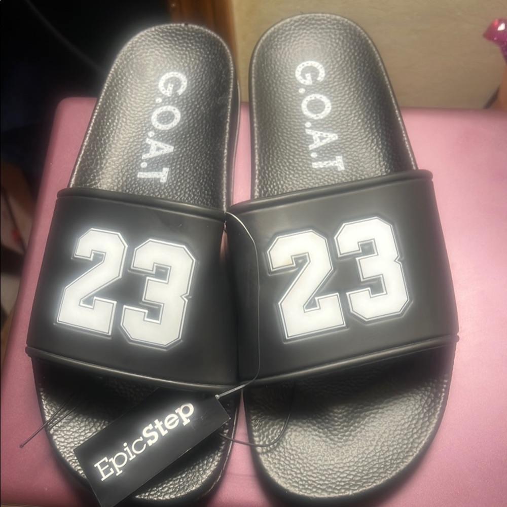 Black GOAT Slide Sandals